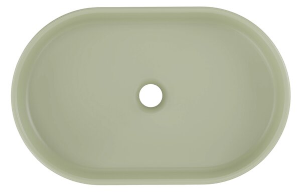 Comad Keramické umyvadlo na desku RIVER 2 OLIVE GREEN MATT, zelená