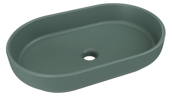 Comad Keramické umyvadlo na desku RIVER 2 FOREST GREEN MATT UN 55, zelená