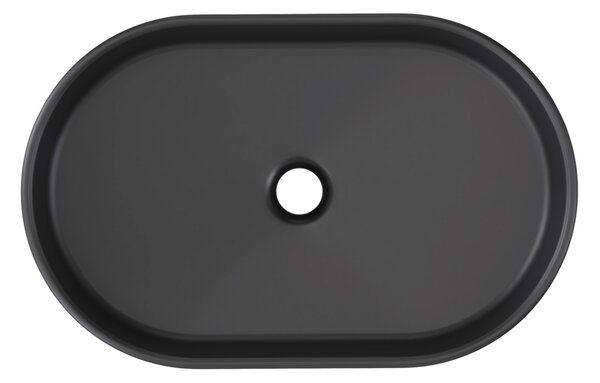 Comad Keramické umyvadlo na desku RIVER 2 BLACK MATT UN 55, černá mat