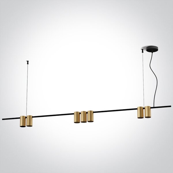 ONE-light Závěsný lustr Sigo 7x7W GU10 230V 1m kartáčovaná mosaz