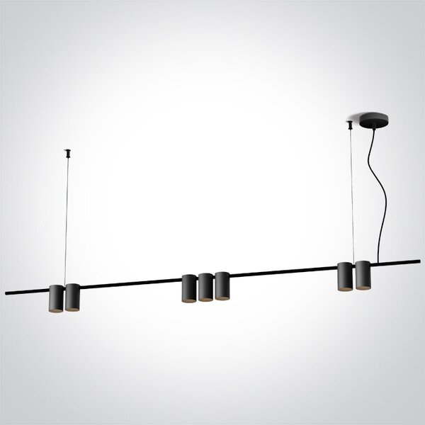 ONE-light Závěsný lustr Sigo 7x7W GU10 230V 1m černá