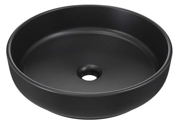 Comad Keramické umyvadlo na desku RIVER 1 BLACK MATT UN 40, černá mat