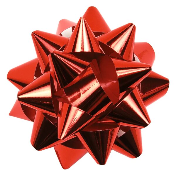 Rozeta dárková GIFT BOW červená střední 8cm