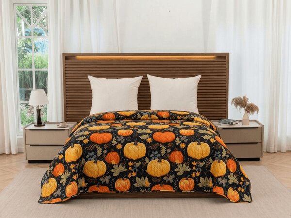 Přehoz na postel ORANGE PUMPKINS, barevný Rozměr: 170 x 210 cm