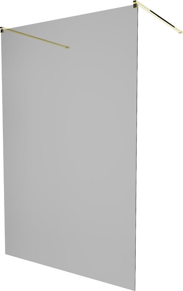 MEXEN - Kioto zástěna sprchová samostatně stojící 100 x 200 cm, grafit, zlatá - 800-100-002-50-40