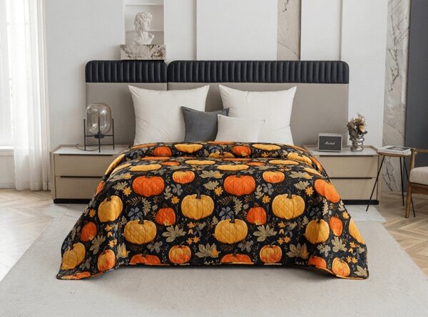 Přehoz na postel ORANGE PUMPKINS, barevný Rozměr: 170 x 210 cm