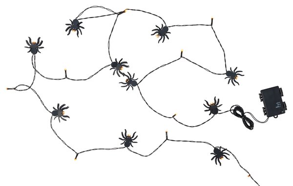 Světelný LED řetěz / Halloweenská LED pavučina (pavouci) (100413840001)