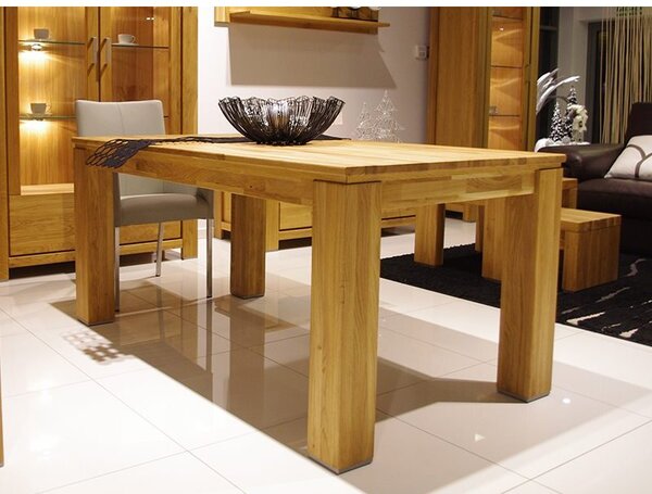 Dubový jídelní stůl z masivu FARO rozměr 160x80