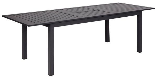 Rozkládací zahradní jídelní stůl SKALOMA 180/240 cm 90 cm Kov Tmavě šedá