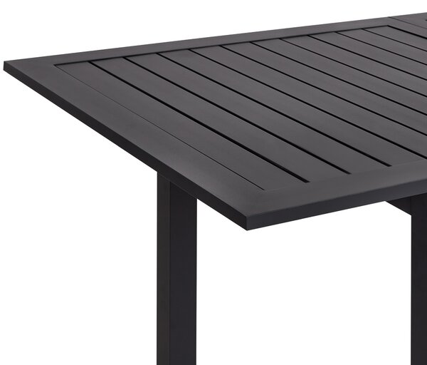 Rozkládací zahradní jídelní stůl SKALOMA 180/240 cm 90 cm Kov Tmavě šedá