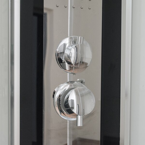 Sprchový box LUCIDUS ROUND 90 x 90 cm Brillant Sklo TRANSPARENT