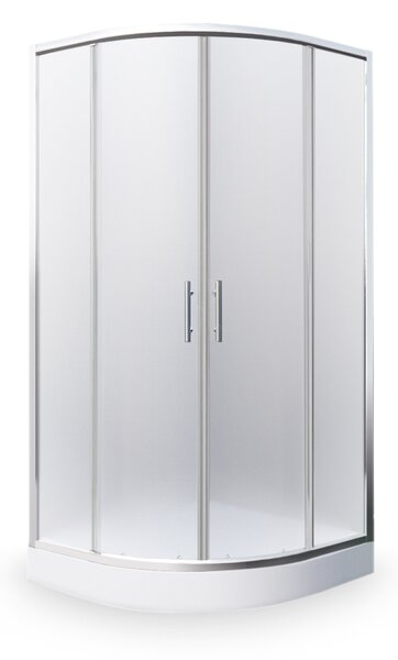 Roltechnik Outlet Čtvrtkruhový sprchový kout TEXAS + vanička Varianta: rozměry: 90x90 cm - (TEXAS_90x90 - 4000562), Barva profilů a typ výplně: profily: brillant, výplň: Matt glass