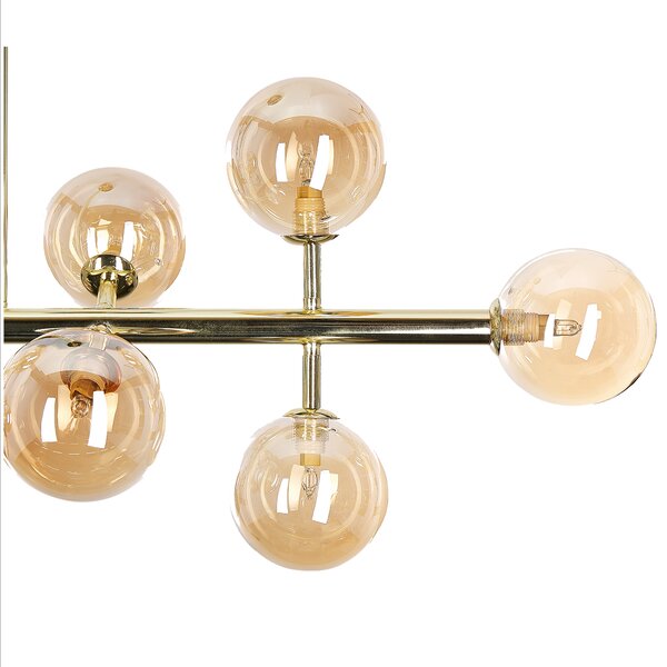 Závěsná lampa RAMIS Kov Zlatá
