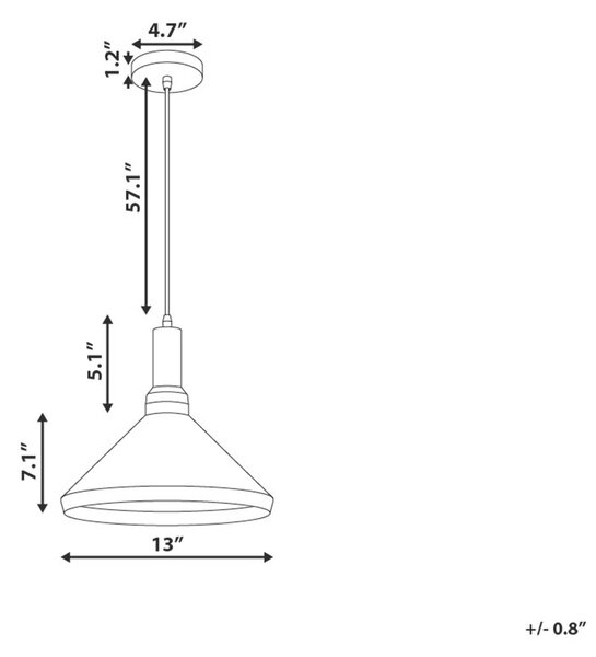 Závěsná lampa LIARD Kov Bílá