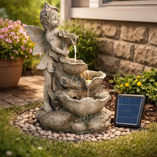 Zahradní solární fontána BestBerg SF-23 / polyresin / 45 x 34 x 61 cm