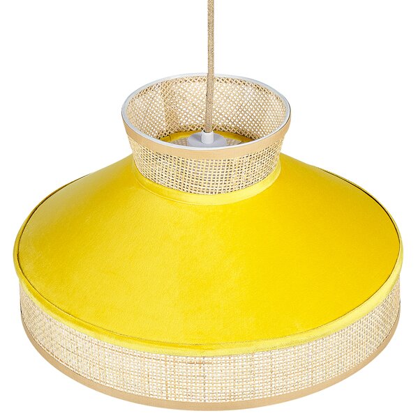 Závěsná lampa BATALI Ratan Hořčicová