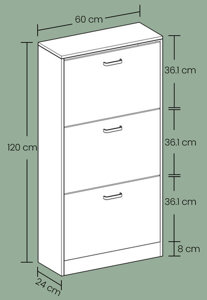 REGÁL NA BOTY, bílá, 60/120/24 cm Boxxx - Online Only šatny & botníky, Online Only