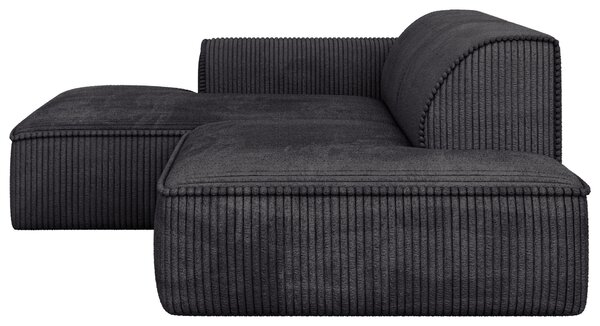 ROHOVÁ SEDAČKA, plast, textil, kompozitní dřevo, antracitová Livetastic - Sedací soupravy, Online Only