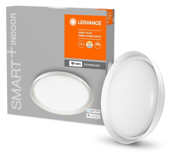Chytré stmívatelné WiFi LED stropní světlo PLATE 430, bílé