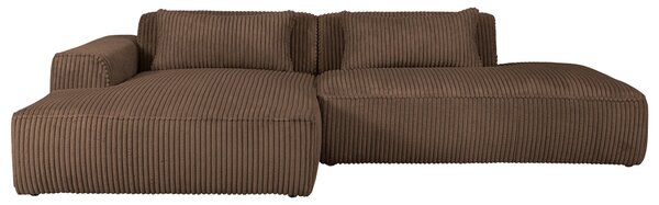 ROHOVÁ SEDAČKA, plast, textil, kompozitní dřevo, hnědá Livetastic - Sedací soupravy, Online Only