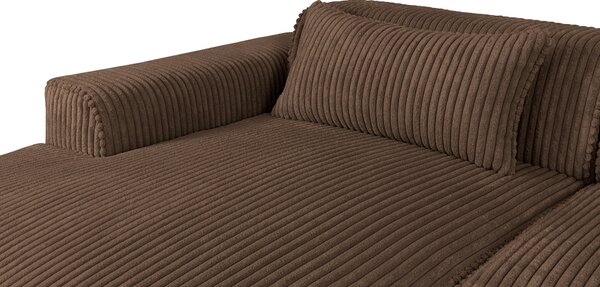 ROHOVÁ SEDAČKA, plast, textil, kompozitní dřevo, hnědá Livetastic - Sedací soupravy, Online Only