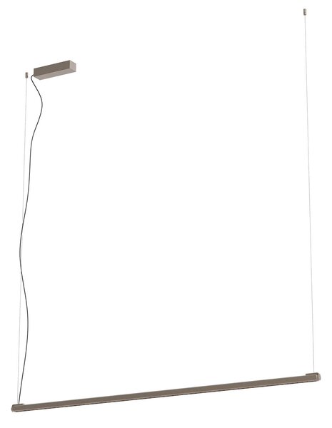 Redo Závěsné LED lineární svítidlo CRISP 41W, š. 146 cm, stmívatelné Barva: Stříbrná-kávová, Barva světla: 2700K