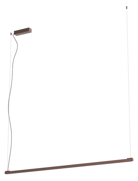 Redo Závěsné LED lineární svítidlo CRISP 41W, š. 146 cm, stmívatelné Barva: Stříbrná-kávová, Barva světla: 2700K
