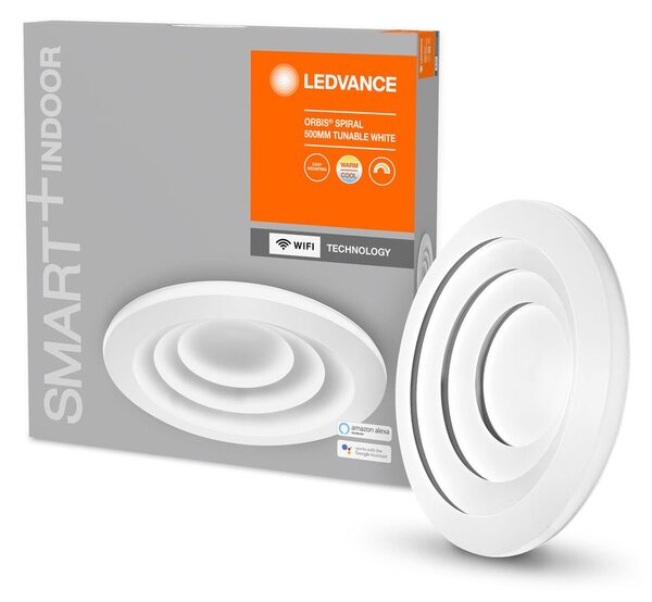Chytré WiFi LED stropní světlo SPIRAL, nastavitelná bílá
