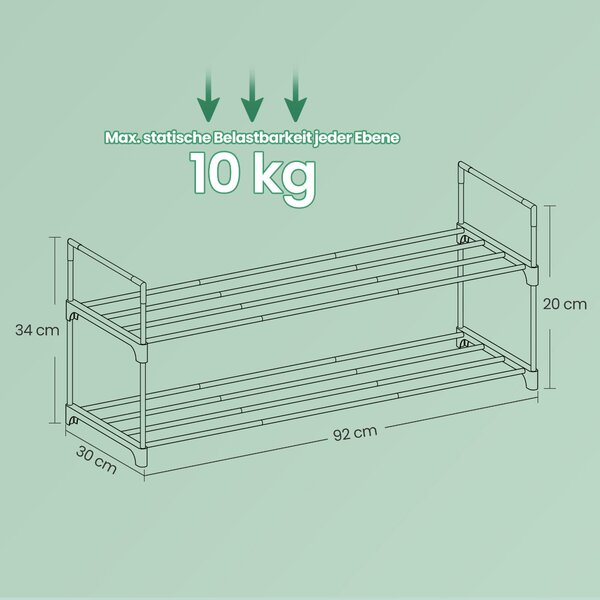 REGÁL NA BOTY, černá, 92/34/30 cm - Online Only šatny & botníky, Online Only