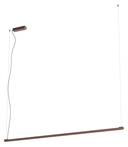 Redo Závěsné LED lineární svítidlo CRISP 48W, š. 172 cm, stmívatelné Barva: Hnědá, Barva světla: 2700K