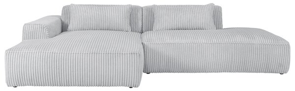 ROHOVÁ SEDAČKA, plast, textil, kompozitní dřevo, světle šedá Livetastic - Sedací soupravy, Online Only