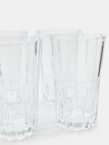 Sinsay - Sklenice s dekorativním dnem 4 pack - clear