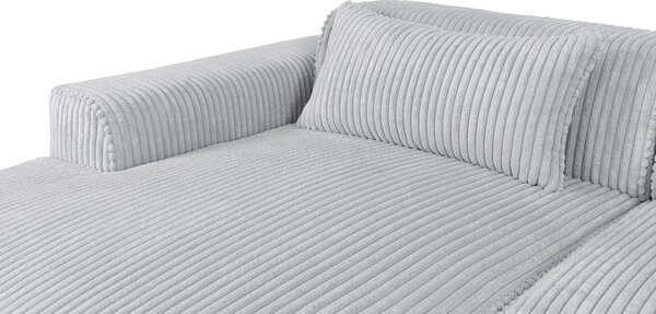 ROHOVÁ SEDAČKA, plast, textil, kompozitní dřevo, světle šedá Livetastic - Sedací soupravy, Online Only