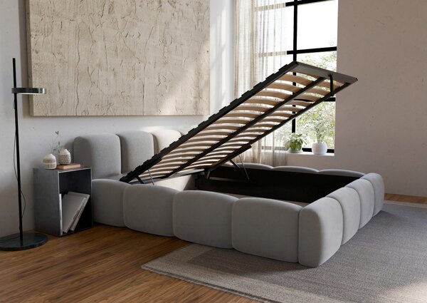 ČALOUNĚNÁ POSTEL, 160/200 cm, světle šedá Carryhome - Postele s úložným prostorem, Online Only