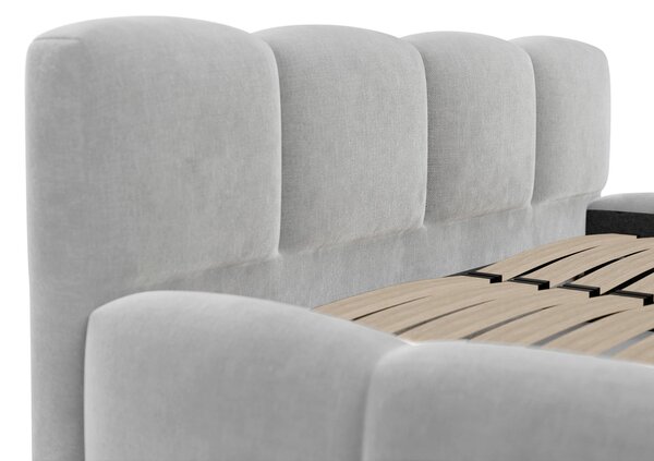 ČALOUNĚNÁ POSTEL, 160/200 cm, světle šedá Carryhome - Postele s úložným prostorem, Online Only