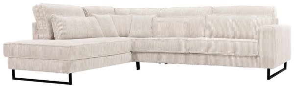 ROHOVÁ SEDAČKA, textil, kompozitní dřevo, béžová Livetastic - Sedací soupravy, Online Only