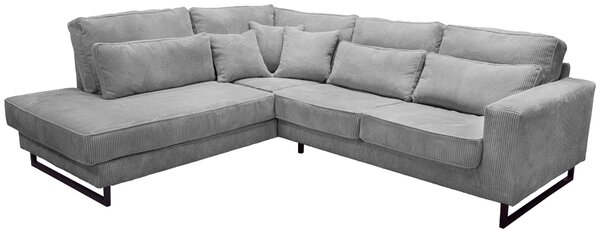 ROHOVÁ SEDAČKA, textil, kompozitní dřevo, světle šedá Livetastic - Sedací soupravy, Online Only