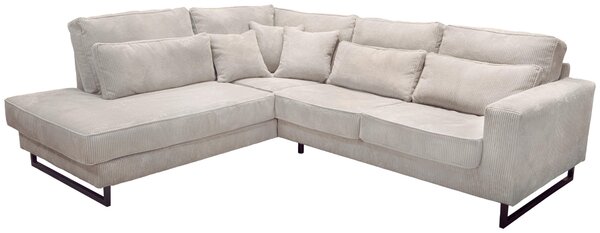 ROHOVÁ SEDAČKA, textil, kompozitní dřevo, béžová Livetastic - Sedací soupravy, Online Only