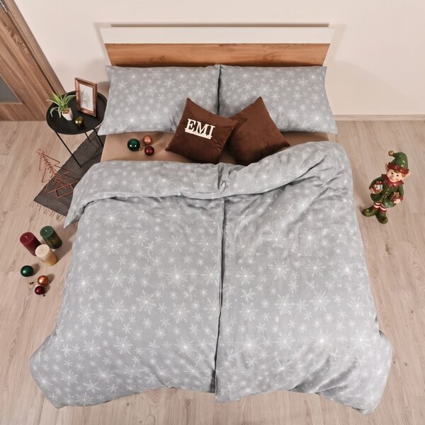 Vánoční povlečení Aurelia šedé EMI, Standardní set jednolůžko obsahuje 1x 140x200 + 1x 70x90