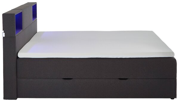 POSTEL BOXSPRING, 180/200 cm, antracitová Xora - Postele s úložným prostorem, Online Only