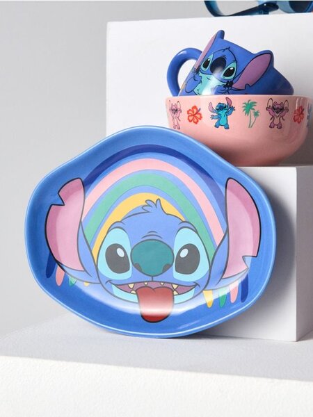 Sinsay - Keramický talíř Stitch - vícebarevná