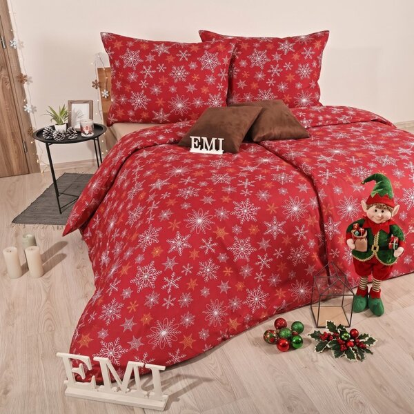 Vánoční povlečení Aurelia červené EMI, Standardní set jednolůžko obsahuje 1x 140x200 + 1x 70x90