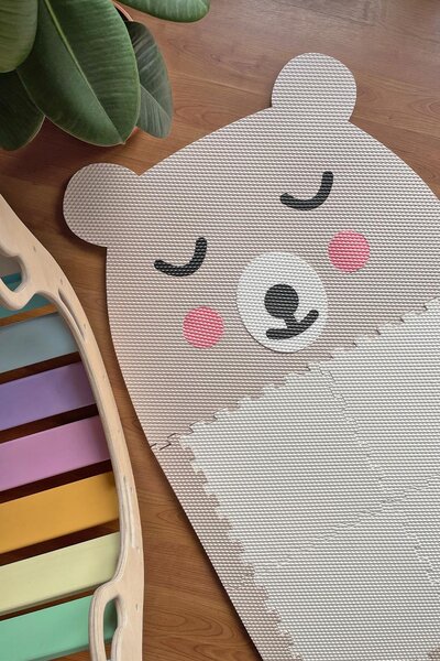 VYLEN Designová puzzle podlaha Méďa Hnědý s hnědým bříškem
