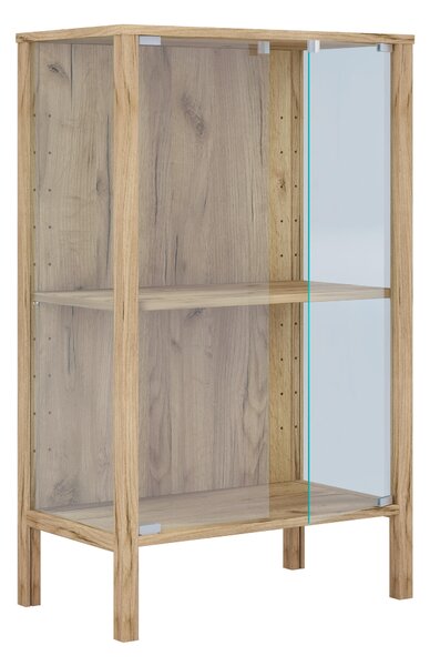 VITRÍNA, čiré, medový dub, 60/80/35 cm Livetastic - Kredence a vitríny, Online Only