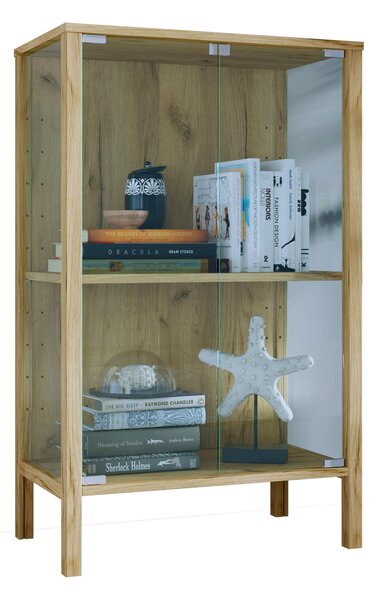 VITRÍNA, čiré, medový dub, 60/80/35 cm Livetastic - Kredence a vitríny, Online Only