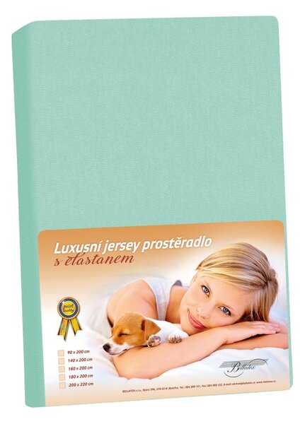 BELLATEX Jersey LUX Tyrkysová 90x200 cm