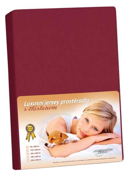 BELLATEX Jersey LUX Bordová 90x200 cm
