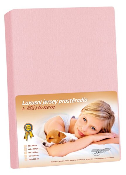 BELLATEX Jersey LUX Růžová 90x200 cm