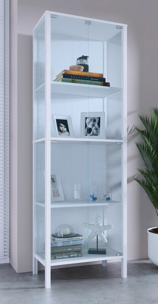 VITRÍNA, čiré, bílá, 60/178/35 cm Livetastic - Kredence a vitríny, Online Only