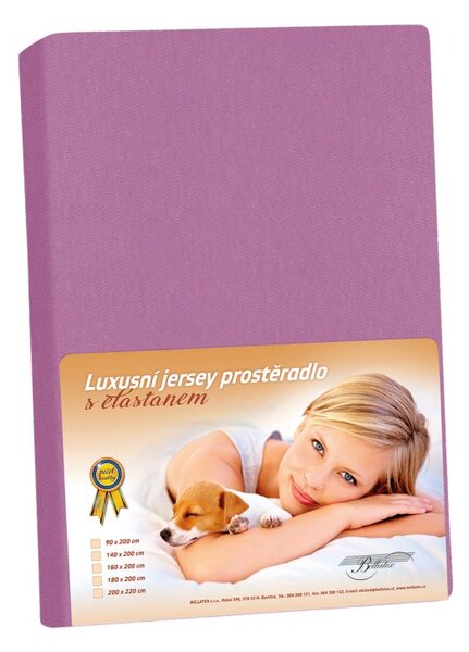BELLATEX Jersey LUX Fialová 90x200 cm